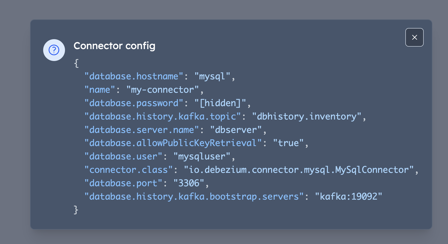 Editing connect config
